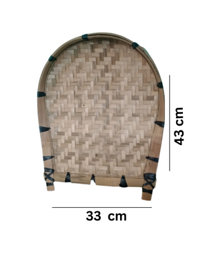 Bamboo cane handmade bengali style brown soop/kulo/tray for chat Puja or segregate rice,paddy. Joynagar handicraft