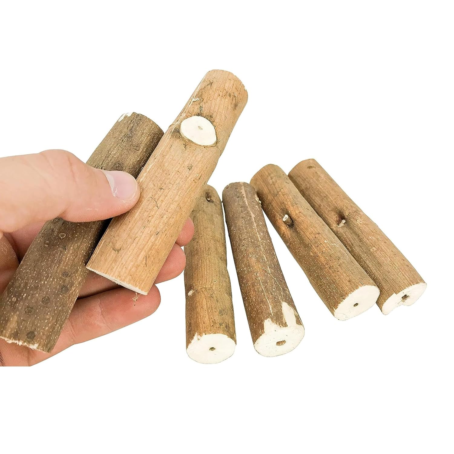 Sola Wood Log Chewing Toy for Parrot 10 Pcs