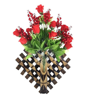 Bamboo Wall Hanging Flower Vase Set of 2 for unique home decoration. Joynagar handicraft