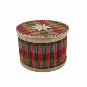 Handmade Bamboo Round Jewelry Box Multicolor Set of 3. Jayanagar- handicraft