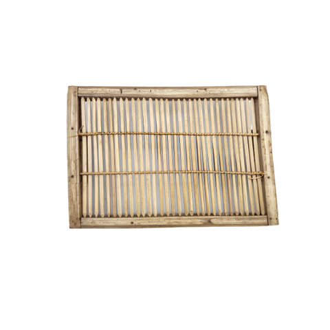 Handmade Bamboo Serving Tray with Small Handle