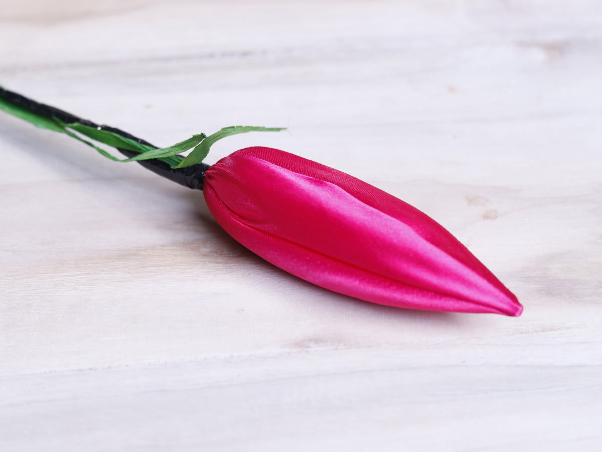 Decorative Silk Single Lotus Buds Flower Stick Joynagar Handicraft Artificial Flowers color_pink
