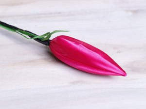Decorative Silk Single Lotus Buds Flower Stick Joynagar Handicraft Artificial Flowers color_pink