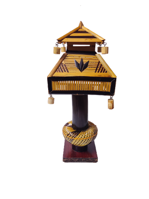 BAMBOO ARMY DESIGN TABLE LAMP LARGE SIZE FOR HOME LIVING ROOM AND BEDROOM . FINEST JOYNAGAR BAMBOO HANDICRAFT