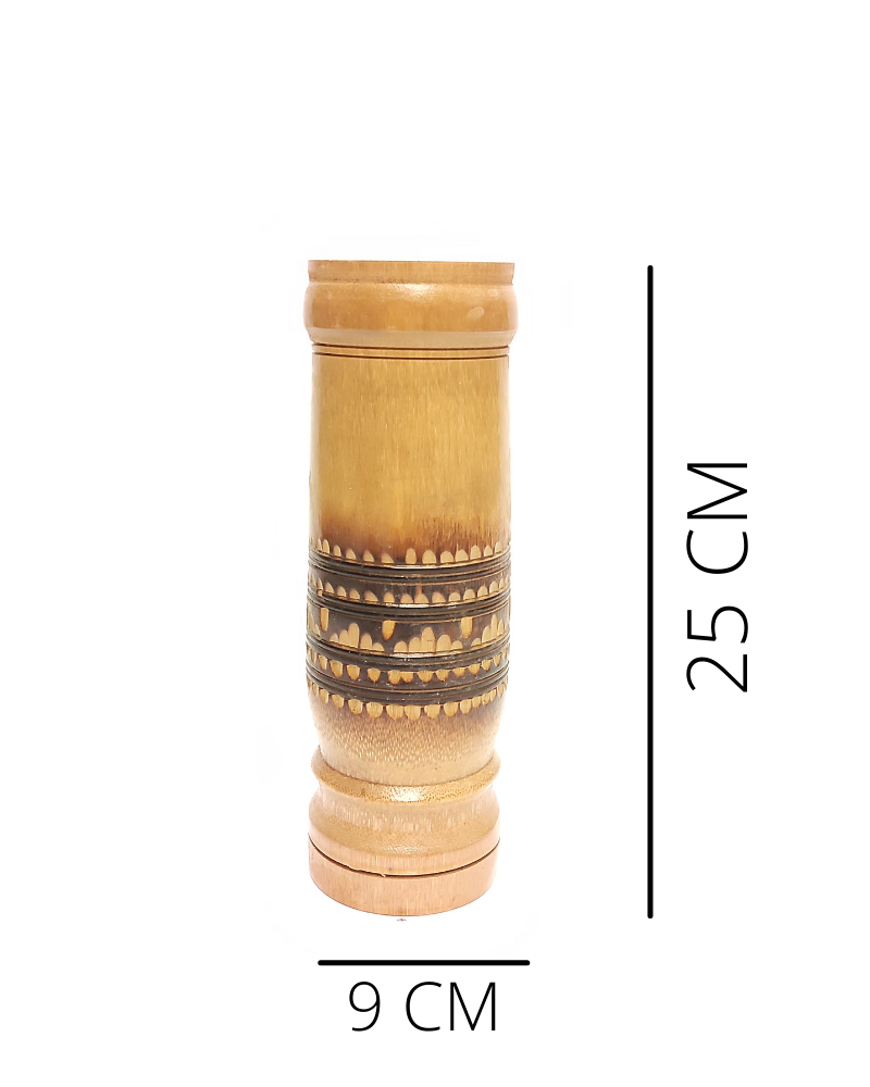 Handmade Bamboo Minakari Design Slim Flower Vase for decoration.