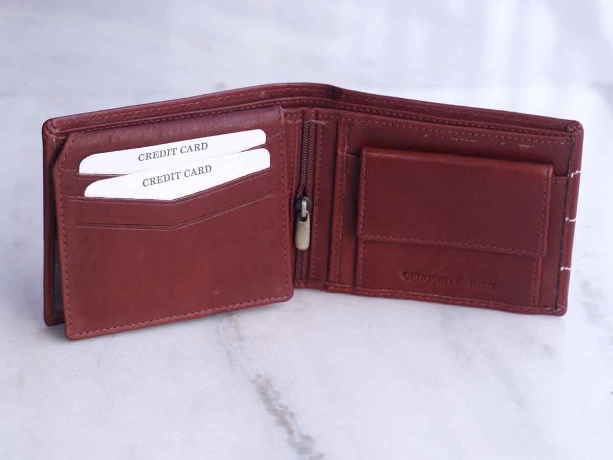 Ocean Line Brown Genuine Leather Formal Men Wallet