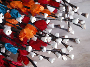 Sola Manella Buds Flower Stick Joynagar Handicraft Artificial Flowers color_multicolor