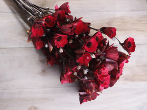 Decorative Sola Wood Skin Raju Stick Bunch for Flower Vase joynagar Handicraft Artificial Flowers color_red