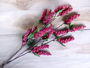 Homemade Sola Berry Stick Joynagar Handicraft Artificial Flowers color_pink