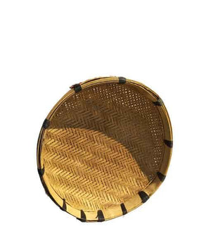 Bamboo Cane Handmade Bengali Style Chala / Round Vegetable Basket . Joynagar - handicraft