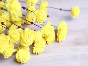 Decorative Coco Belle Moti Stick Joynagar Handicraft Artificial Flowers color_yellow