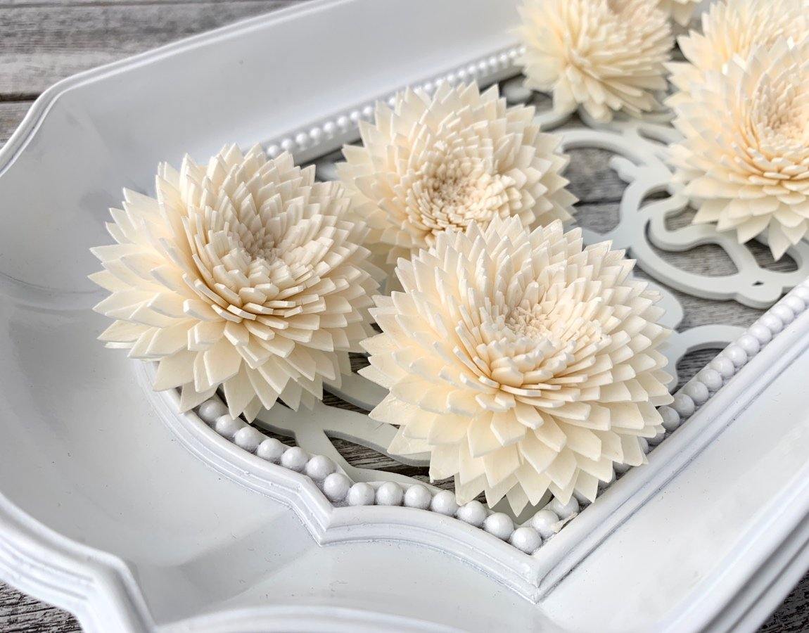 Chrysanthemum Sola Wood Flower 6 cm - JOYNAGAR