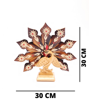 Bamboo natural peacock showpiece for home decor . Joynagar handicraft