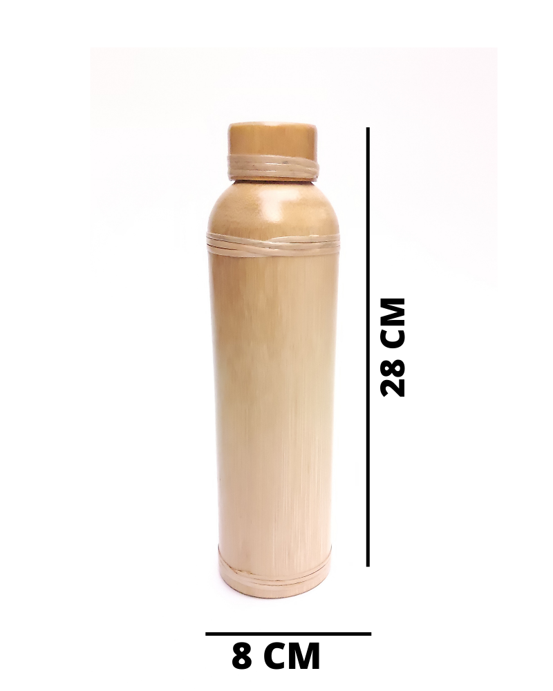 Eco-Friendly Bamboo Water Bottle with Inner . Joynagar-handicraft