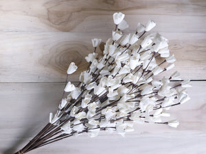 Homemade Sola Lily Flower Stick Joynagar Handicraft Artificial Flowers color_white
