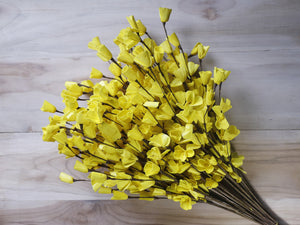 Homemade Sola Lily Flower Stick Joynagar Handicraft Artificial Flowers color_yellow
