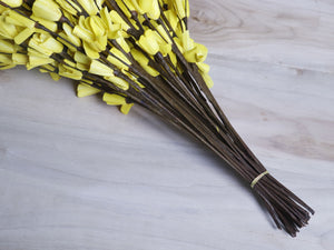 Homemade Sola Lily Flower Stick Joynagar Handicraft Artificial Flowers color_yellow