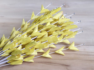 Artificial Sola Wood Thron Stick Joynagar Handicraft Homedecor color_yellow