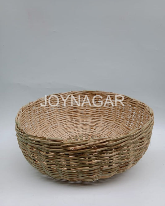 Bamboo Cane Handmade Bengali Style Round Vegetables Jhuri / Basket