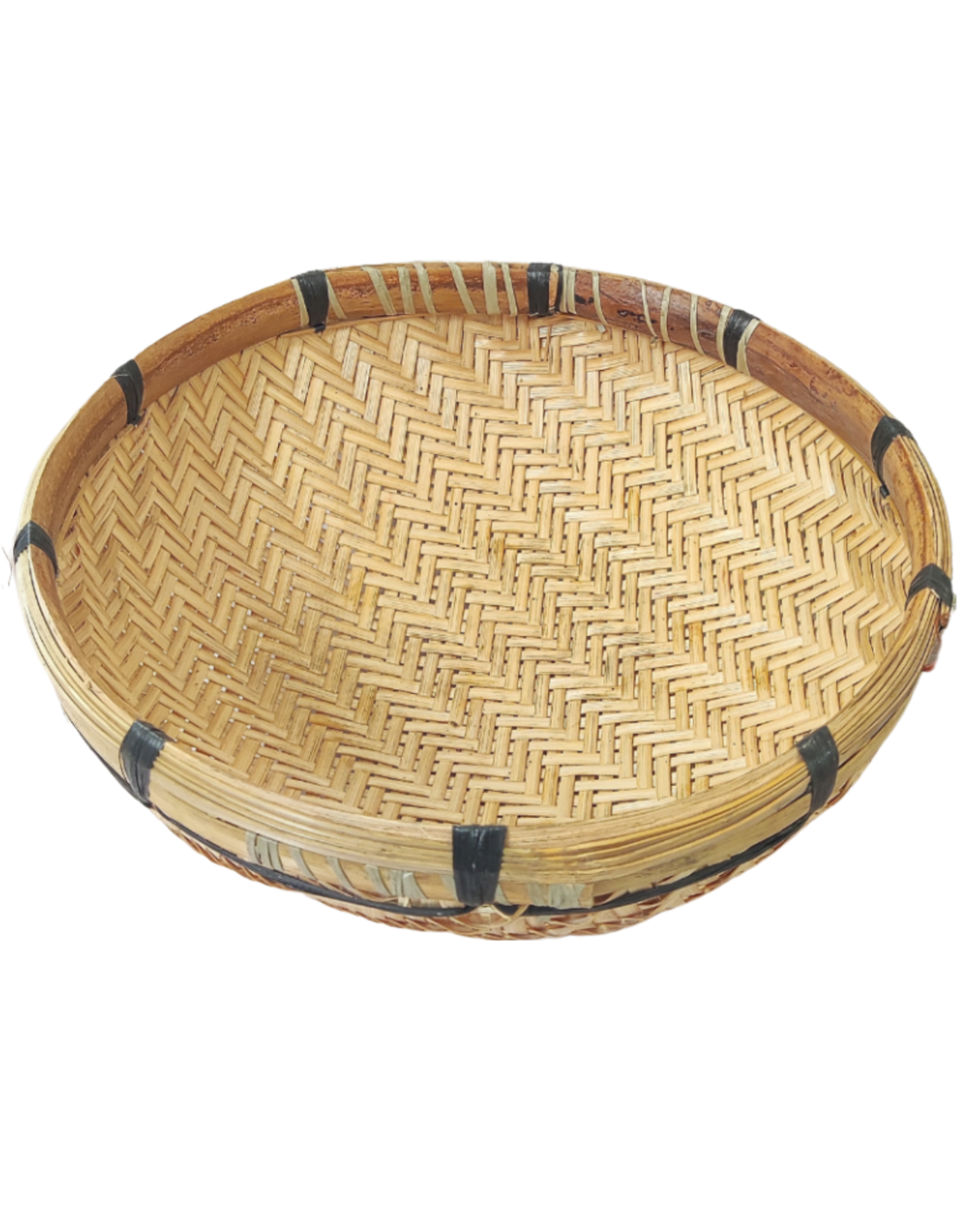 Bamboo Cane Handmade Bengali Style Chala / Round Vegetable Basket