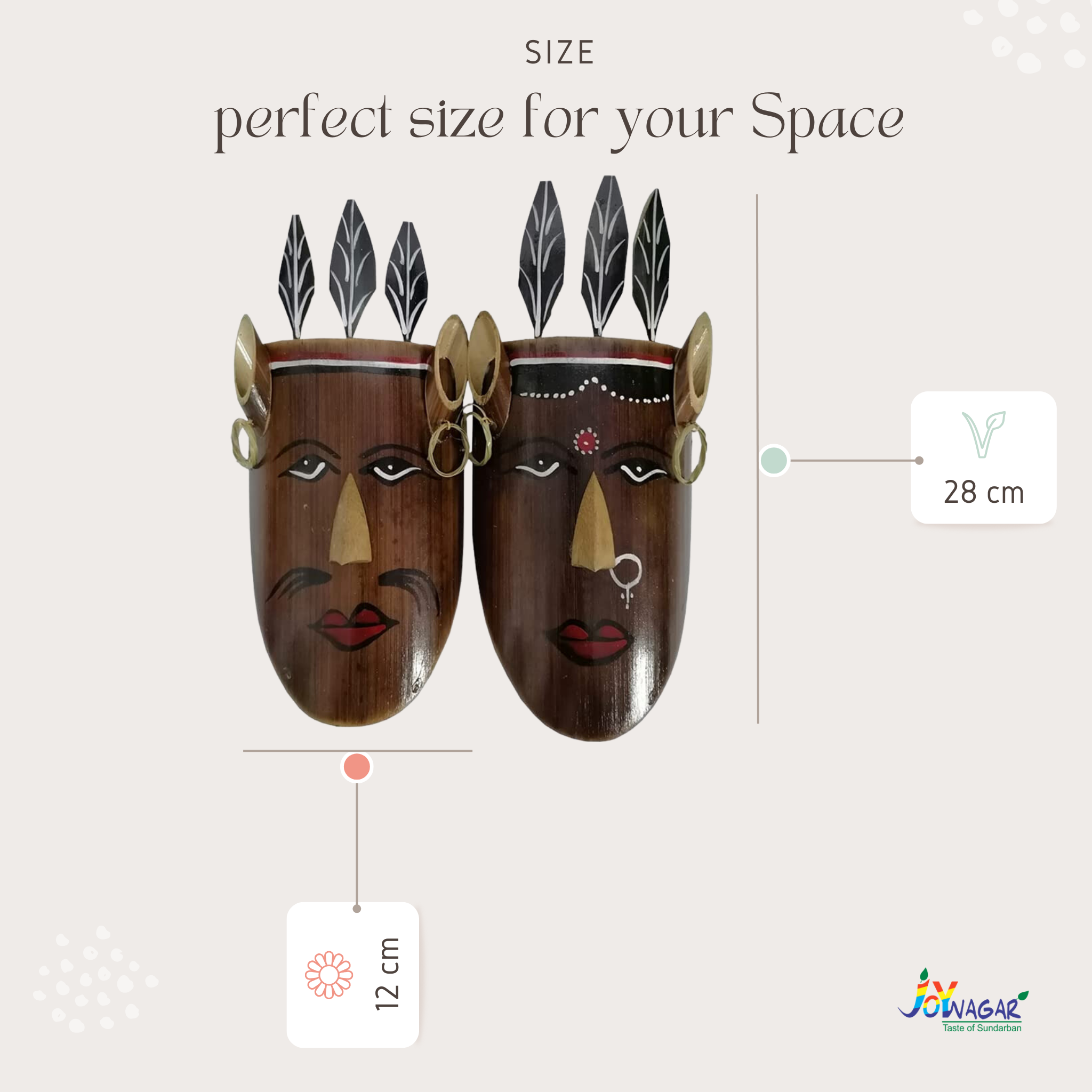 Bamboo Naga Mask Wall Mount Male Female Idol