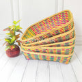 Bamboo Tray 14 inch Multicolor Set of 2