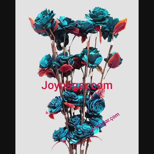 Sola Beauty Rose Flower Stick Joynagar Handicraft Artificial Flowers color_firoji
