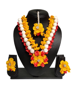 Handmade Weeding Haldi Ceremony Artificial Jewelry Necklace Chandrima Set-joynagar Handmade