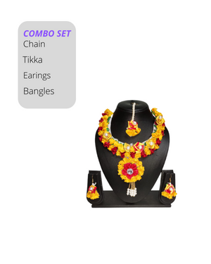 Handmade Weeding Haldi Ceremony Artificial Jewelry Necklace Urbashi Set