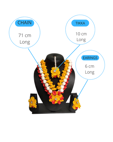 Handmade Weeding Haldi Ceremony Artificial Jewelry Necklace Chandrima Set