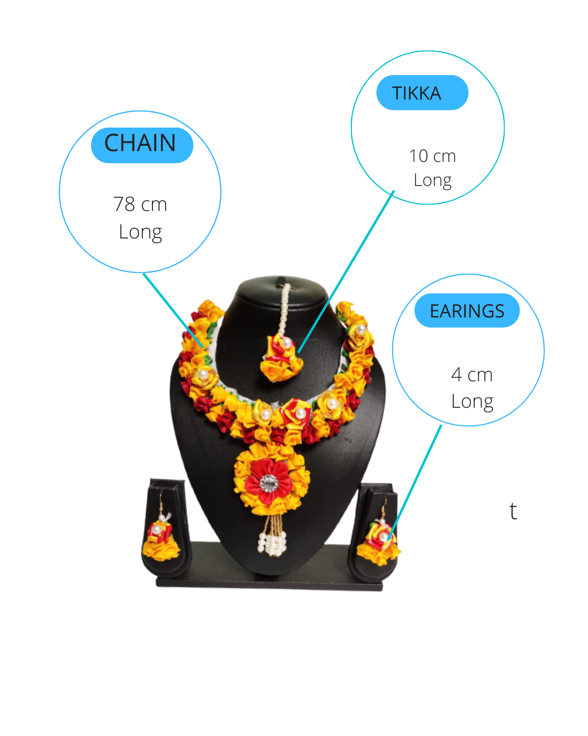 Handmade Weeding Haldi Ceremony Artificial Jewelry Necklace Urbashi Set