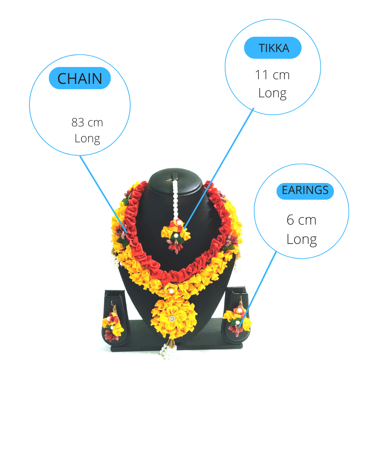 Handmade Wedding Haldi Ceremony Artificial Jewelry Necklace Chandrani Set