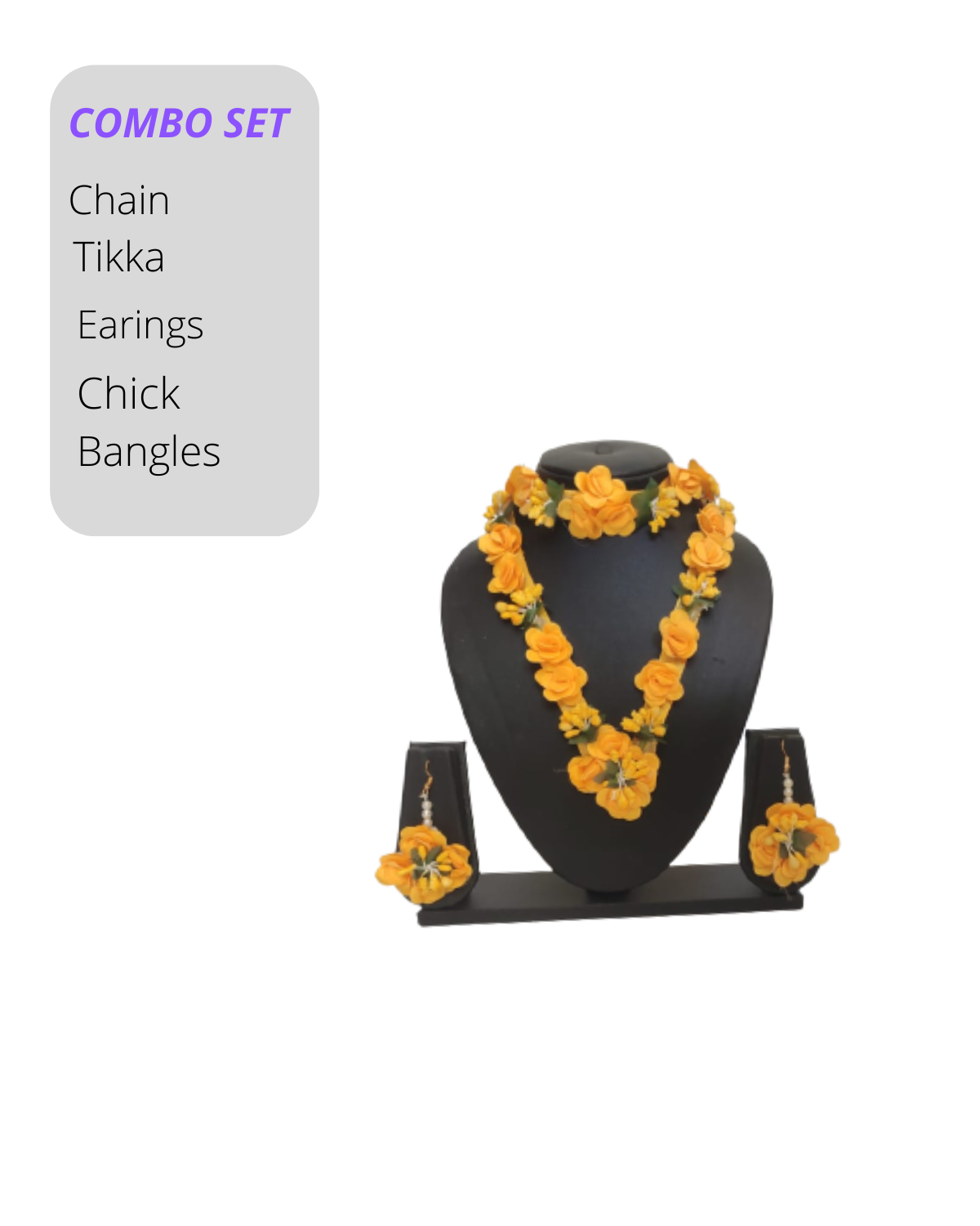 Handmade Weeding Haldi Ceremony Artificial Jewelry Necklace Daina Set