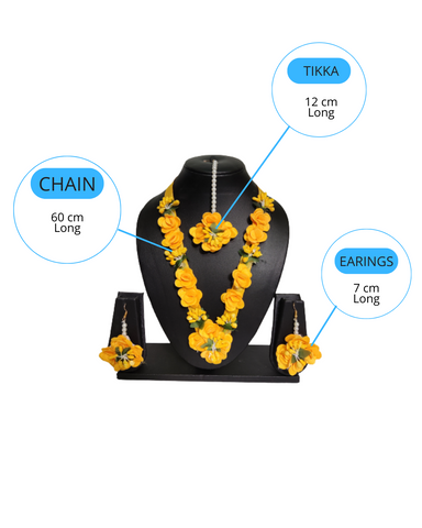 Handmade Weeding Haldi Ceremony Artificial Jewelry Necklace Daina Set