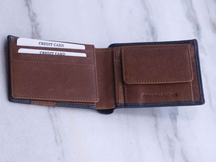 Brave Black Brown Genuine Leather Men Formal Wallet