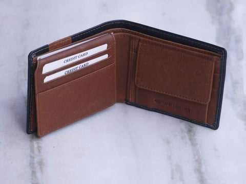 Brave Black Brown Genuine Leather Men Formal Wallet
