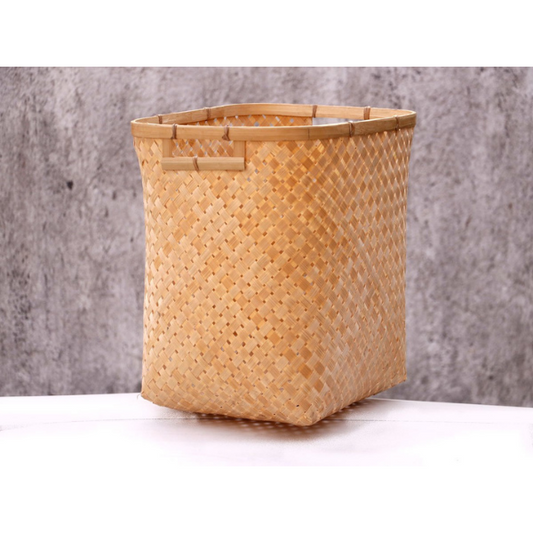 Handmade Bamboo Cane Laundry/Storage Basket for storage basket.joynagar - handicraft 