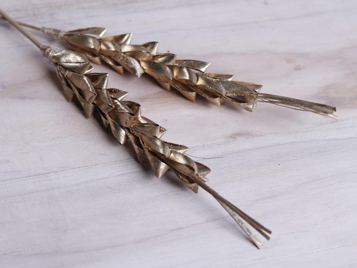 Handmade Natural Dried Palm Leaf Pineapple Stick for Decoration Joynagar Handicraft color_golden