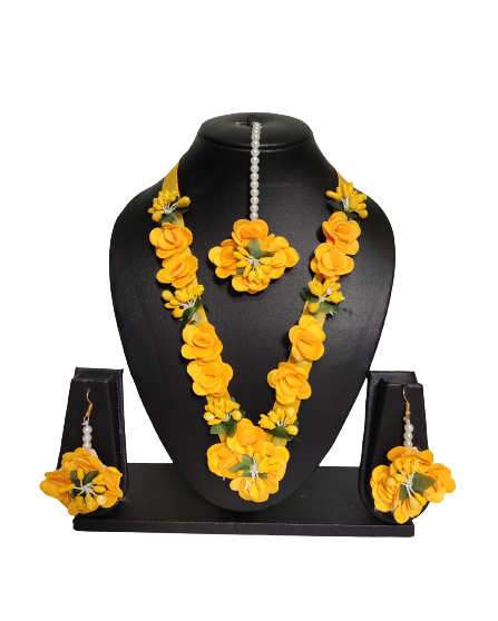Handmade Weeding Haldi Ceremony Artificial Jewelry Necklace Daina Set-joynagar Handmade 