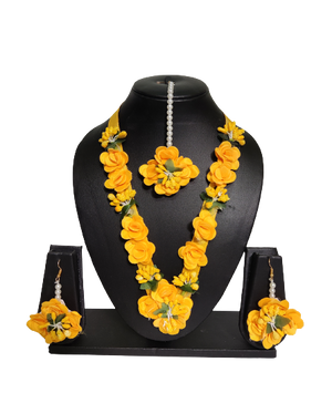 Handmade Weeding Haldi Ceremony Artificial Jewelry Necklace Daina Set-joynagar Handmade 