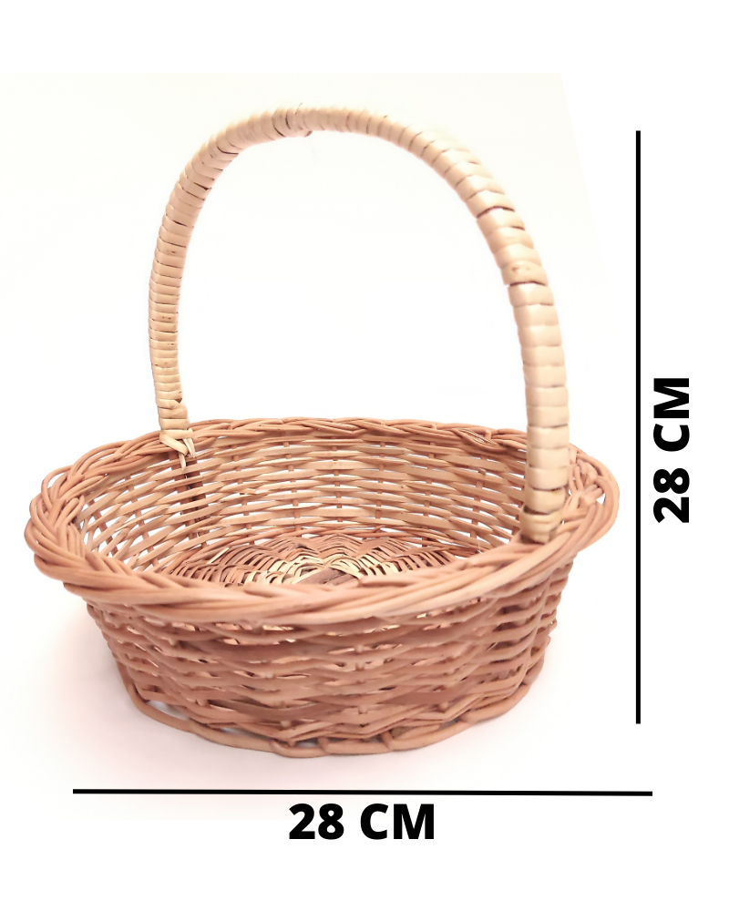 Willow Small Handle Flower Basket Set of 3