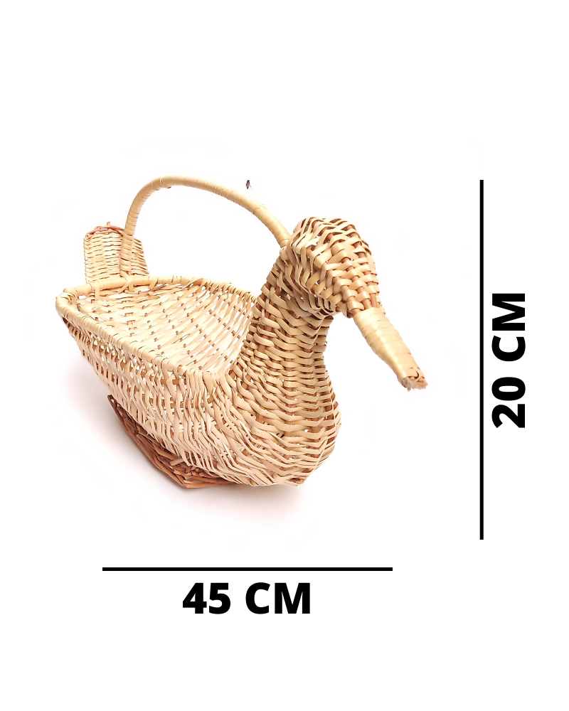 Kashmiri Willow Wicker Duck Basket  For Fruits & Flower Storage