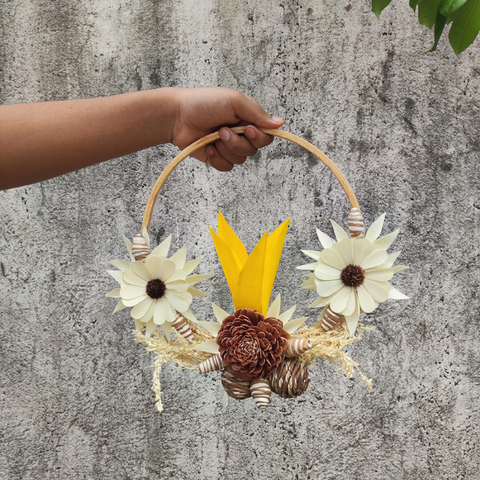 Jumbo Lily Belle Artificial Flower Door Wreath for decoration. Joynagar- handicraft