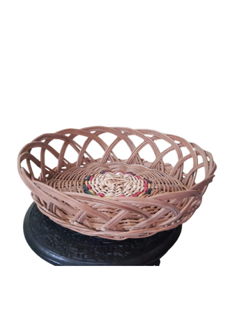 Kashmiri Willow Heavy Round Jali Basket