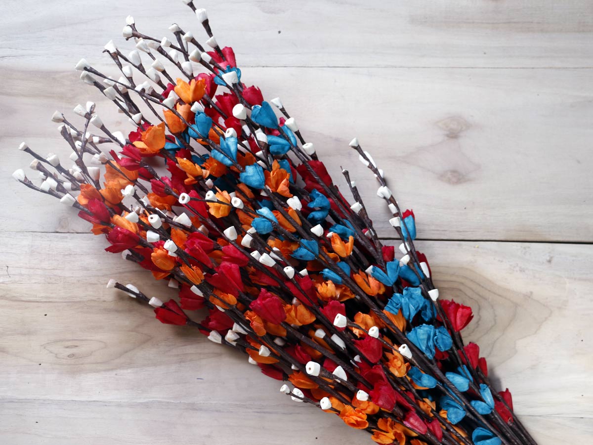 Sola Manella Buds Flower Stick Joynagar Handicraft Artificial Flowers color_multicolor