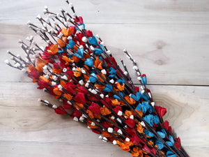 Sola Manella Buds Flower Stick Joynagar Handicraft Artificial Flowers color_multicolor