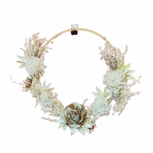 Rose Belle Exotic Natural Color Door Wreath . Joynagar- handicraft