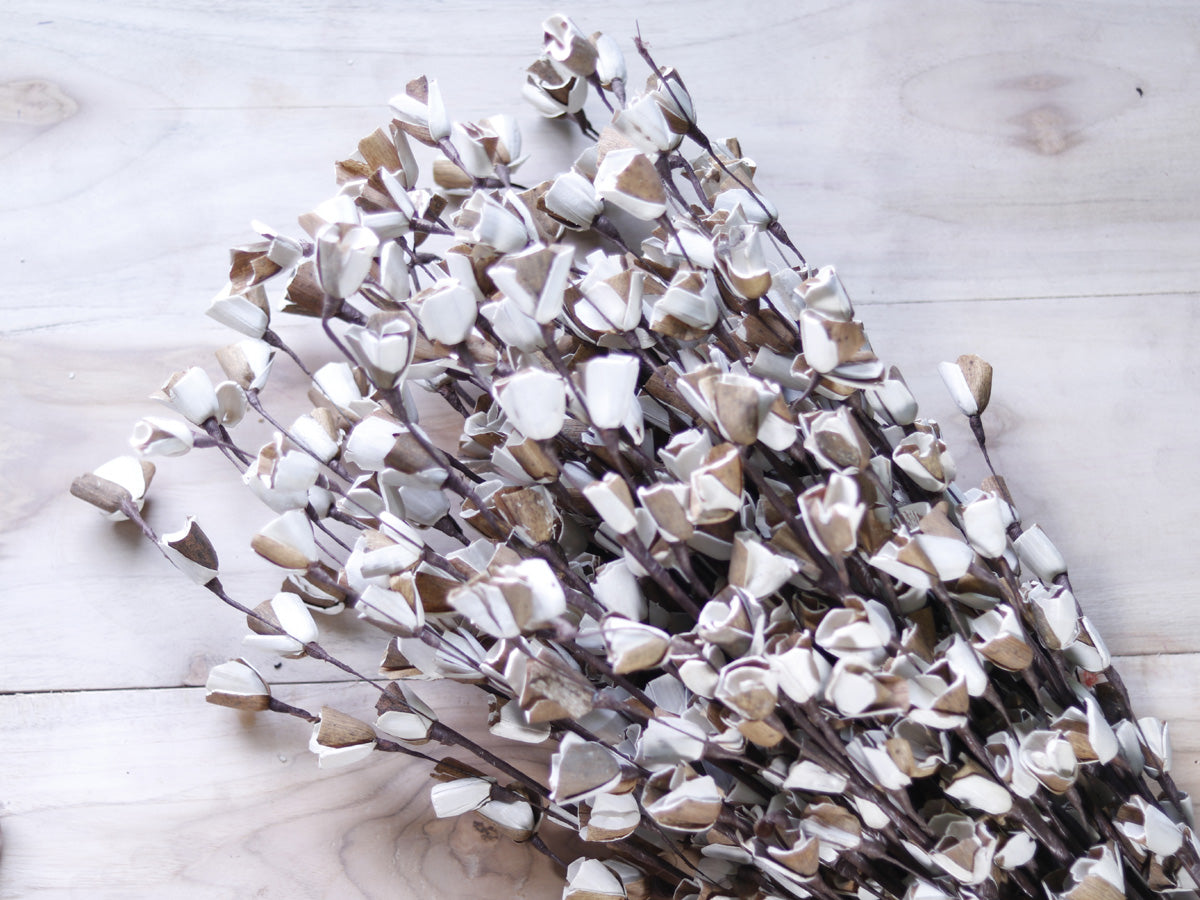 Homemade Sola Wood Skin Lily Flower Stick Joynagar Handicraft Artificial Flowers color_natural