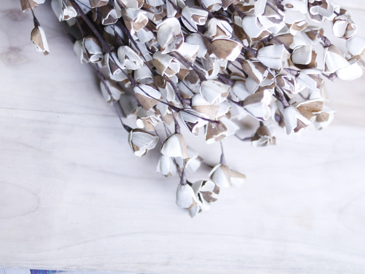 Homemade Sola Wood Skin Lily Flower Stick Joynagar Handicraft Artificial Flowers color_natural