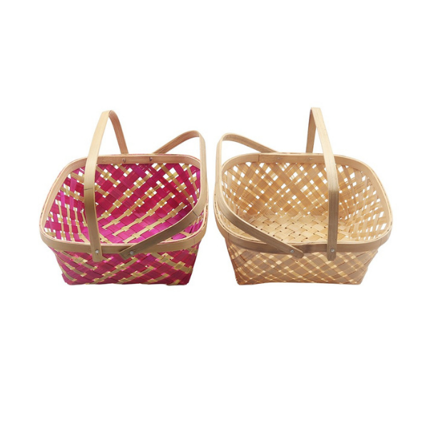 Bamboo gift hamper,fruits basket/flower storage. Joynagar handicraft 